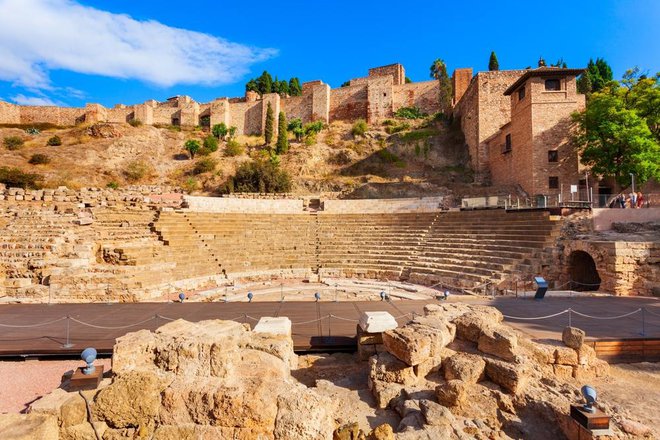 V Malagi je lepo ohranjen rimski amfiteater. Foto: Saiko3p/shutterstock