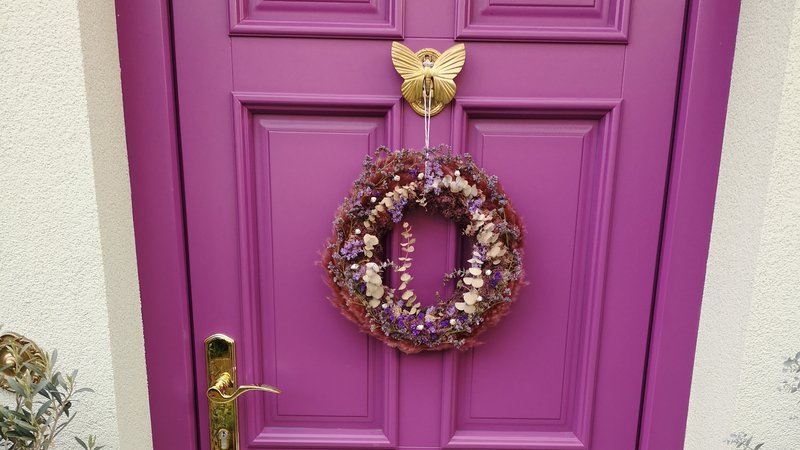 Fotografija: Vijolična vrata so redkost, zato ni nič čudnega, da simbolizirajo drugačnost. Foto: osebni arhiv
