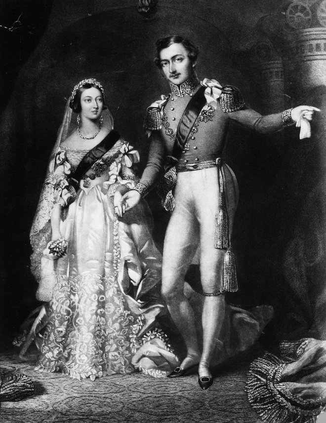 Poročni portret kraljice Viktorije in princa Alberta, leta 1840. Foto: Public Domain/Javna last