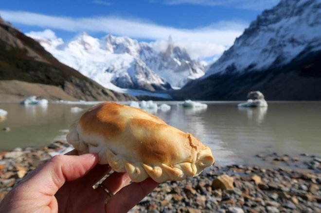 Empanada z razgledom, najina najljubša patagonska malica