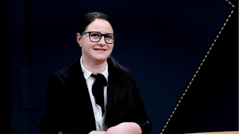 Fotografija: Anica Ferlin iz sektorja za civilno obrambo Direktorata za obrambne zadeve. Foto: Marko Feist