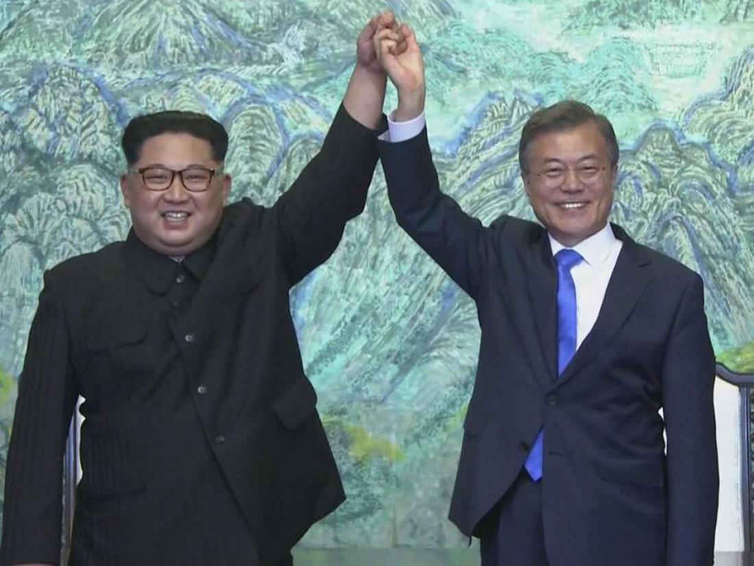 Severna in Južna Koreja z roko v roki