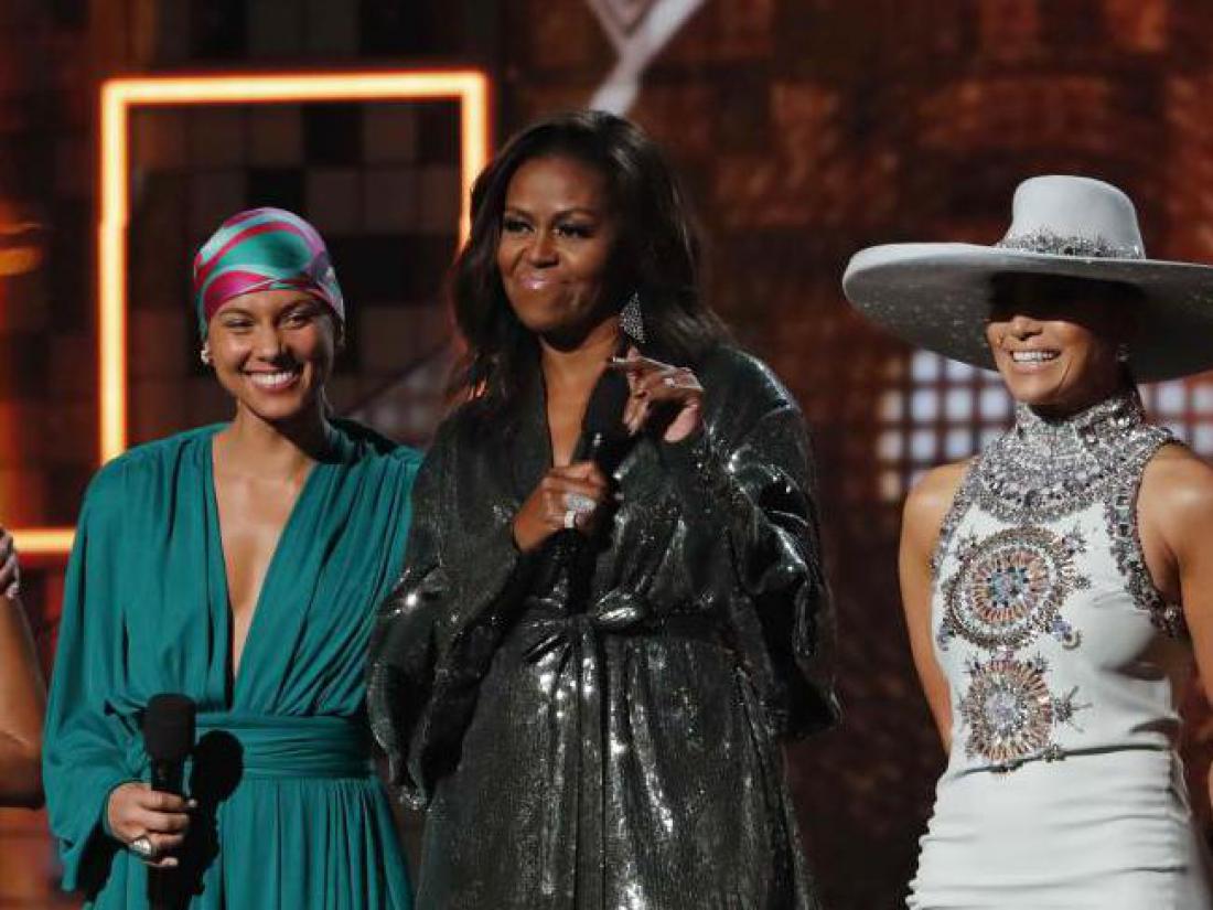Michelle Obama nastopila na grammyjih