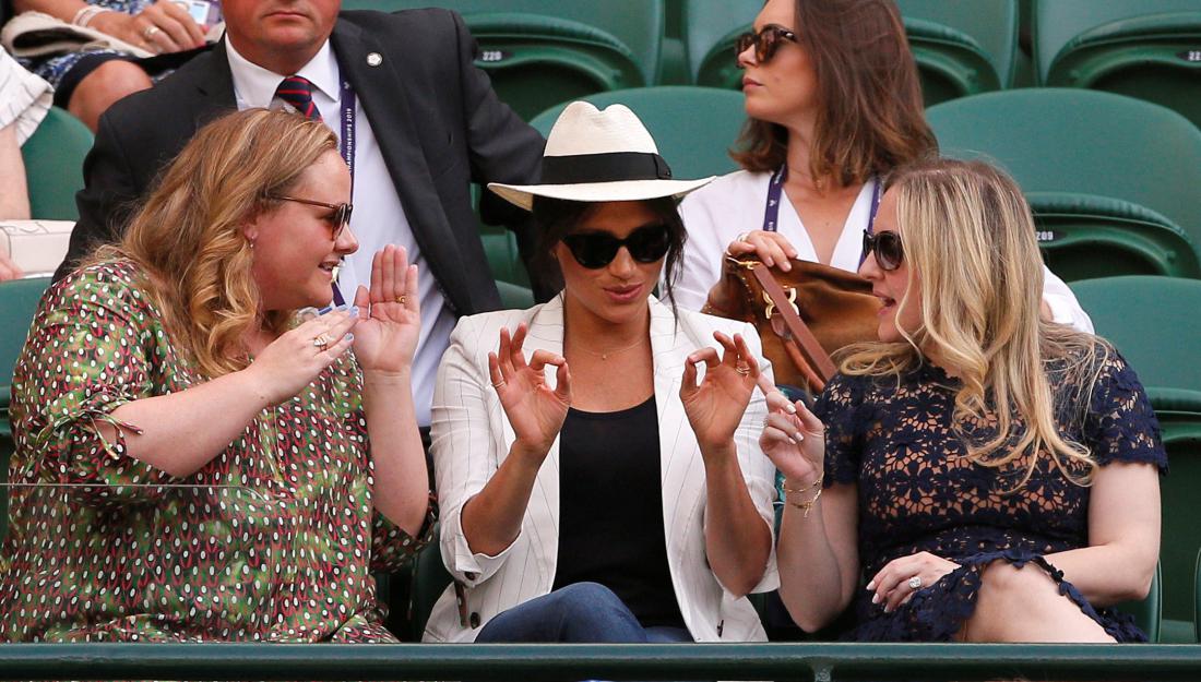 Meghan Markle v Wimbledonu navijala za prijateljico Sereno