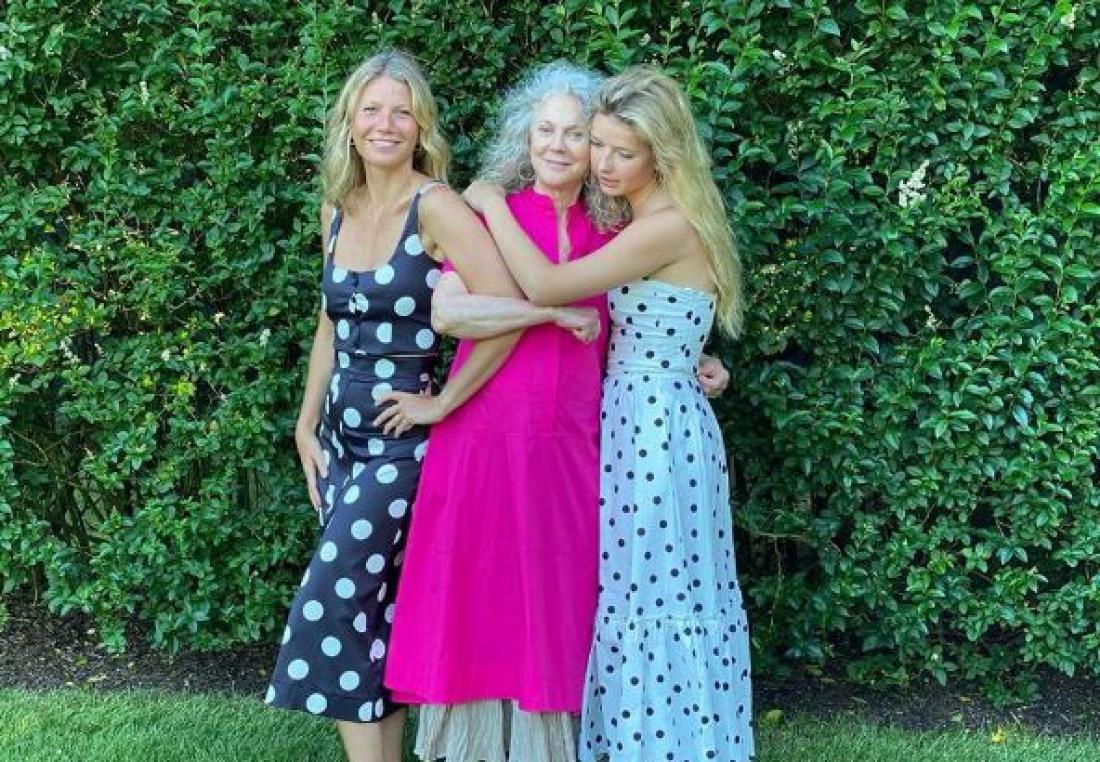 Gwyneth Paltrow z mamo in hčerko predstavila modno kolekcijo