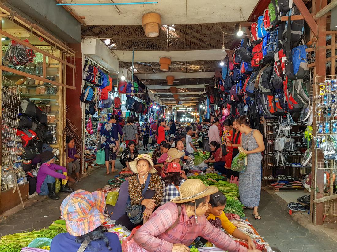 Tržnica v mestu Siem Reap