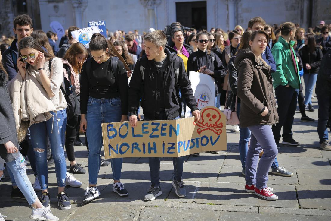 Podnebni štrajk v Kopru Foto: Jože Suhadolnik
