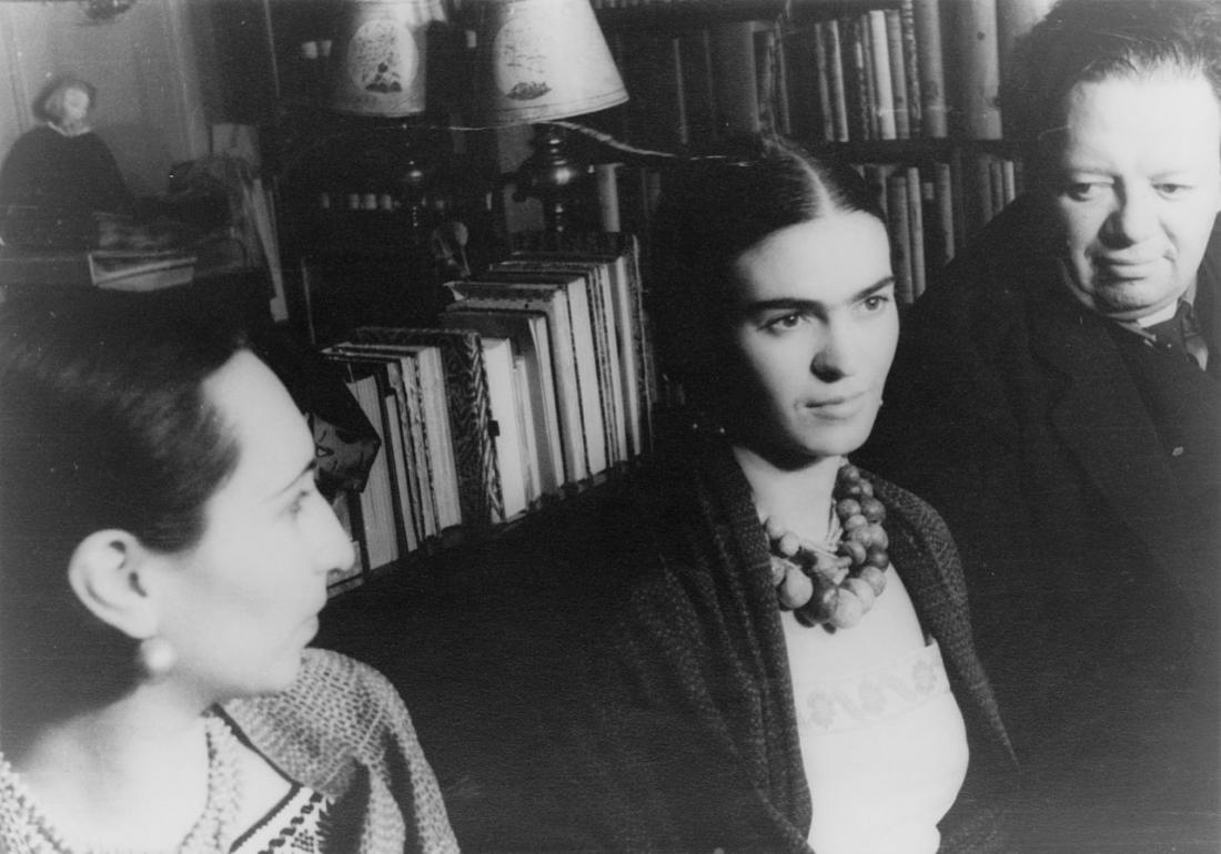 Frida Kahlo in Diego Rivera. Foto: Carl Van Vechten, Block Kahlo Rivera 1932, javna last