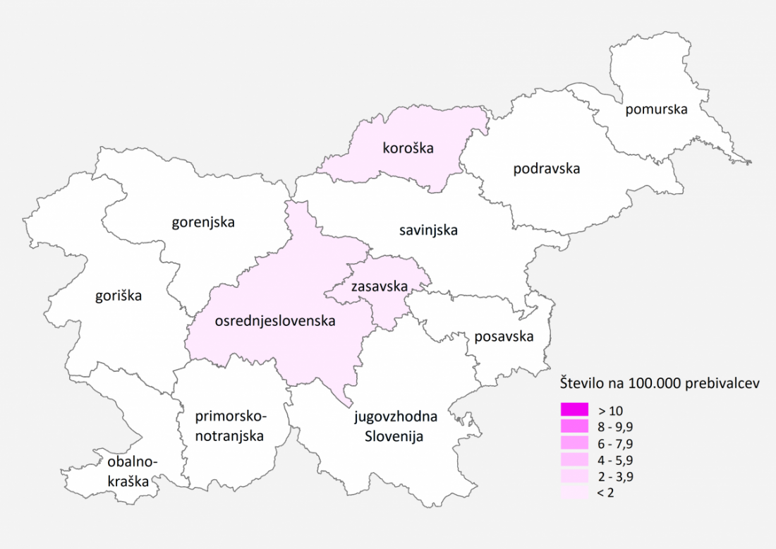 Do 20. 5. 2021 je NIJZ prejel 4 prijave obolenja s klopnim meningoencefalitisom, osebe prihajajo iz zasavske, koroške in osrednjeslovenske regije. 