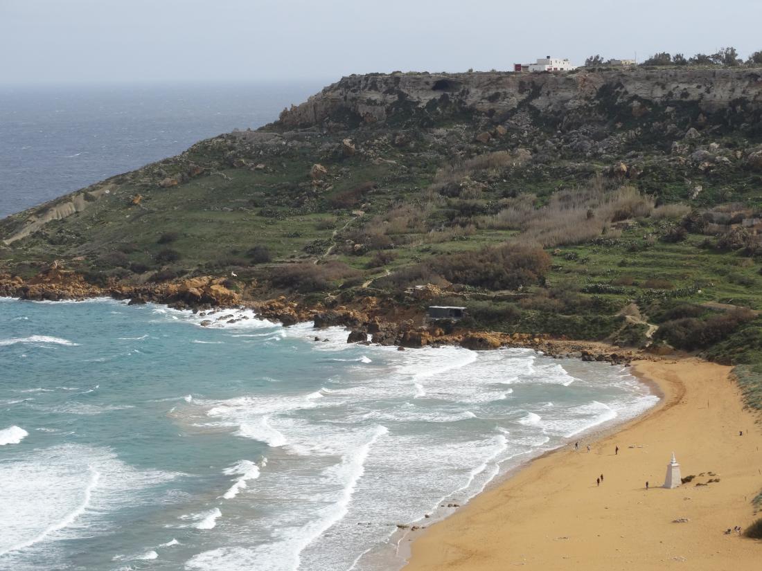 Nimfa Kalipso, ki je bila zaljubljena v Odiseja, je na tej plaži na otoku Gozo zadrževala Homerjevega junaka celih sedem let.
