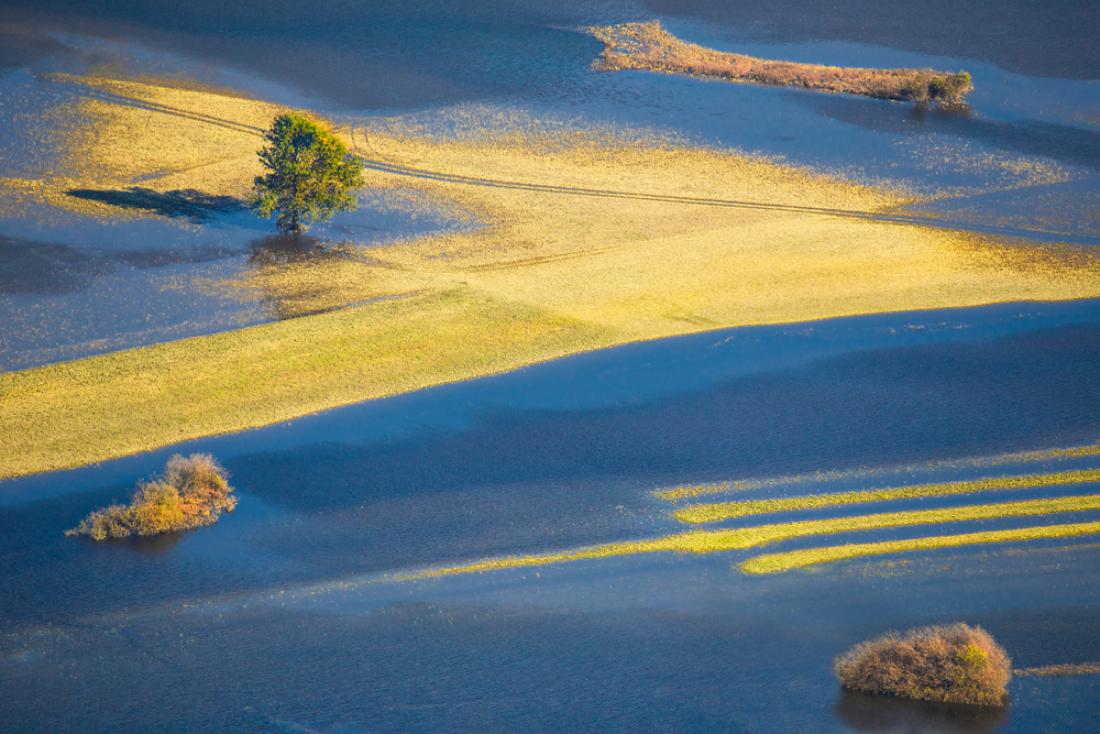 Planinsko polje je v deževnem obdobju videti kot slikarska mojstrovina. Foto: Tanja_G/Shutterstock