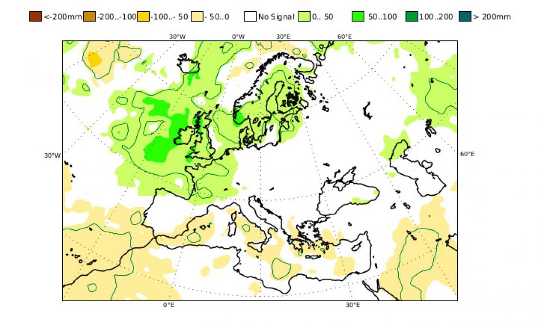 Scenarij je, da bo Slovenija povprečno namočena. Ker bo zima toplejša od povprečja, ni napovedi daljšega obdobja snega.